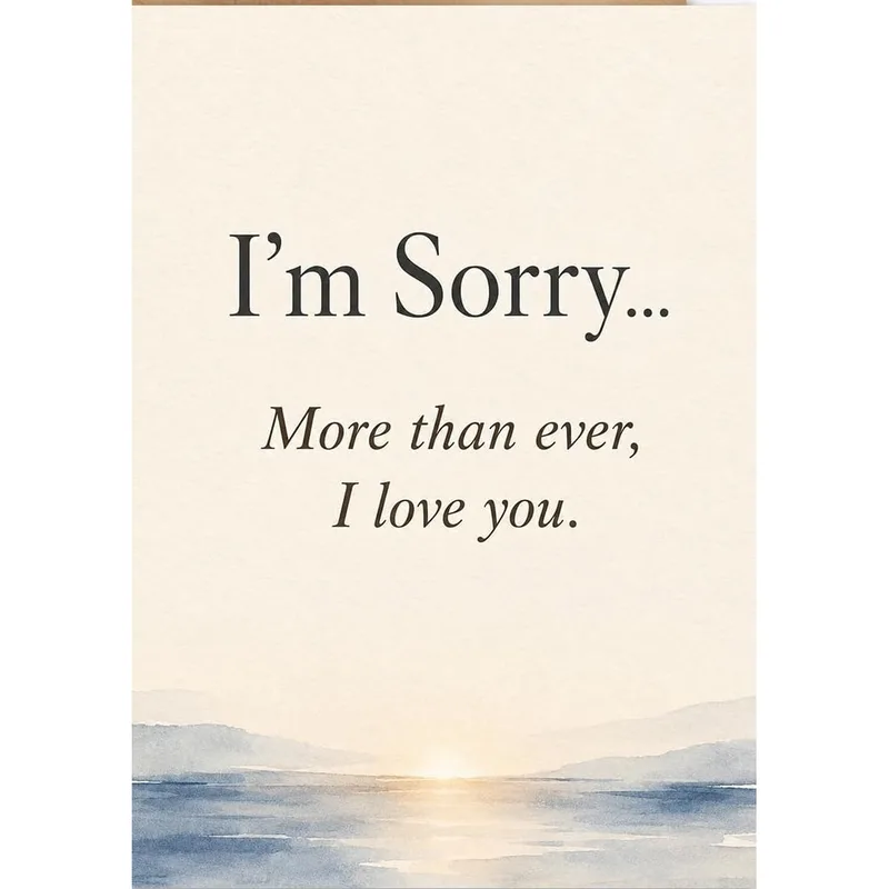 Sorry I Love You Card: A Watercolor Apology