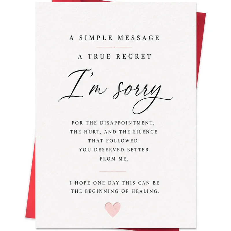 A Simple Message Card for Saying I'm Sorry