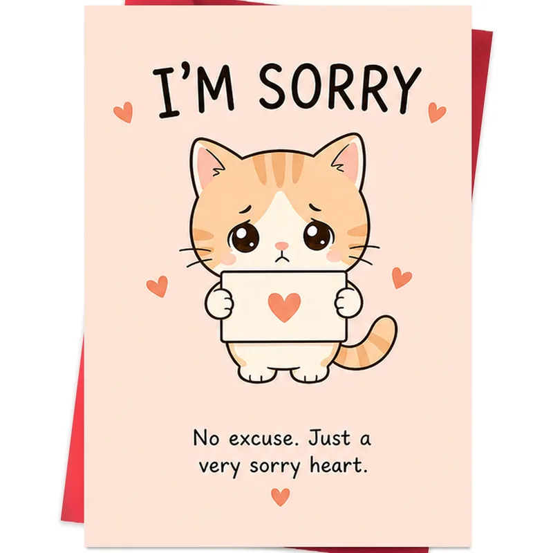 Cute Cat Sorry Card for Saying I Messed Up