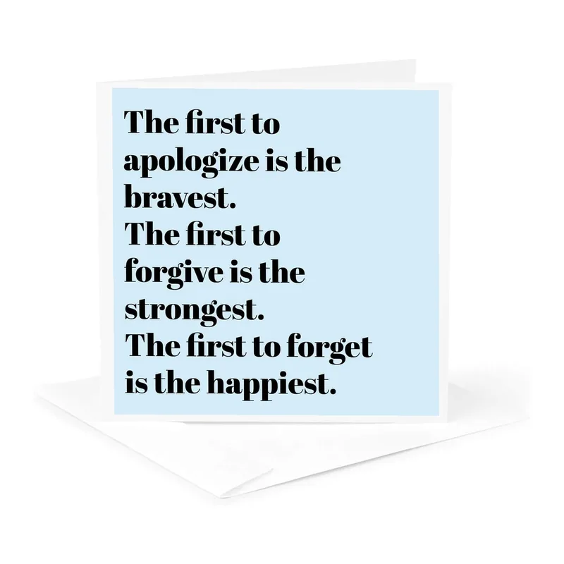 Bravest Apology Card: Three Lines on Saying Sorry First