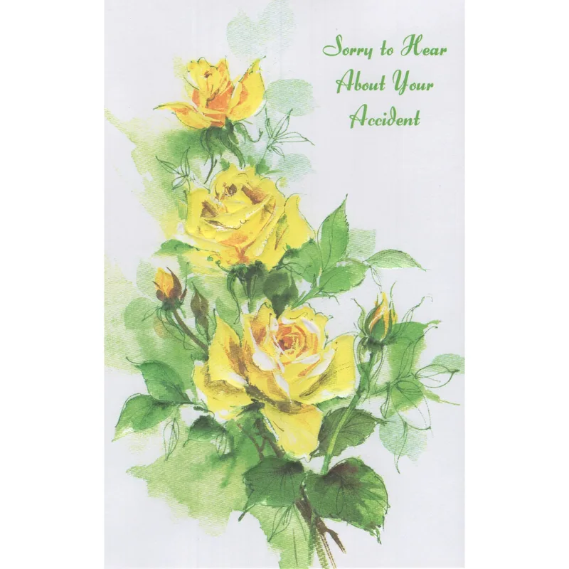 Yellow Roses Sympathy Card for a Speedy Recovery