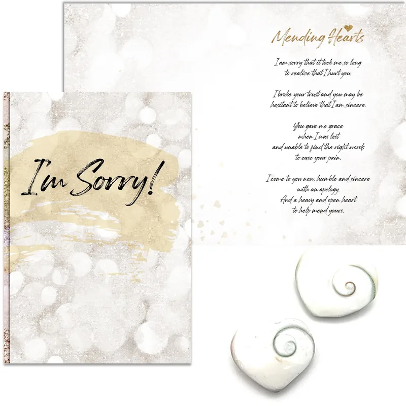 I’m Sorry Card: Gold Brushstroke Apology for Someone You Hurt
