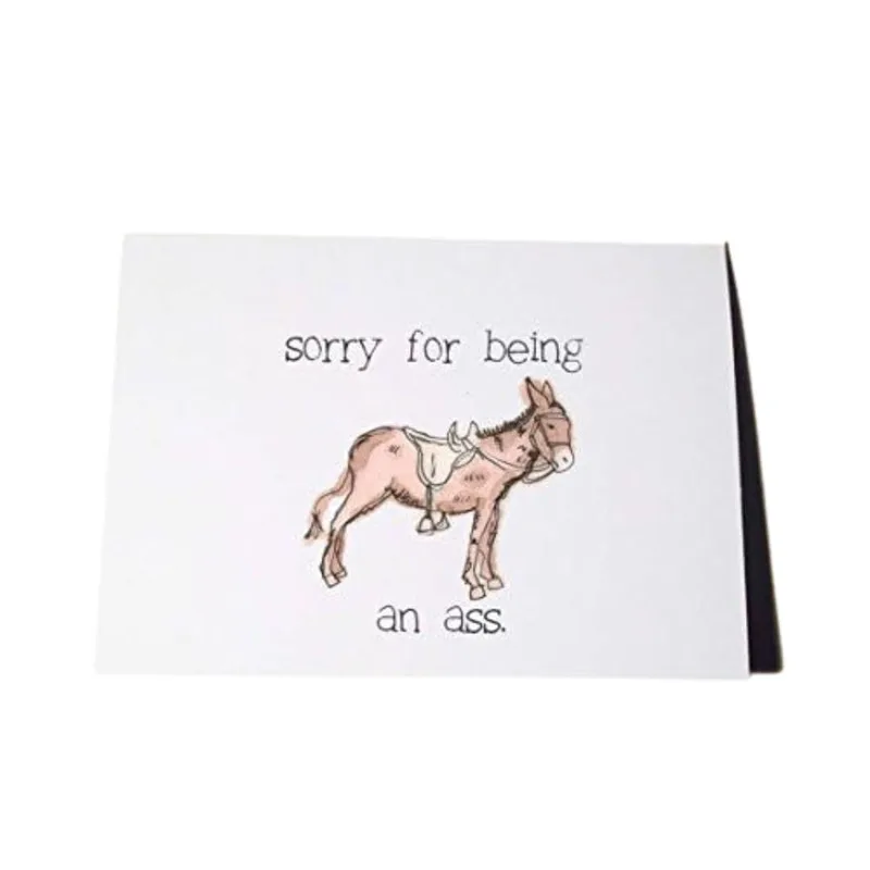 Apology Donkey Card: A Sheepish Sorry for You