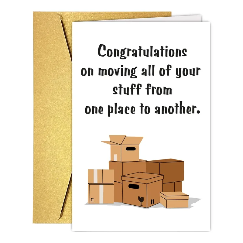 New Home Moving Card: Congrats on Moving Day