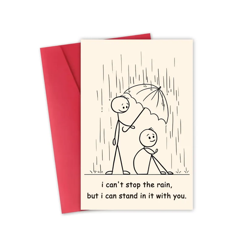 Stand in the Rain Card: Funny Encouragement for a Friend