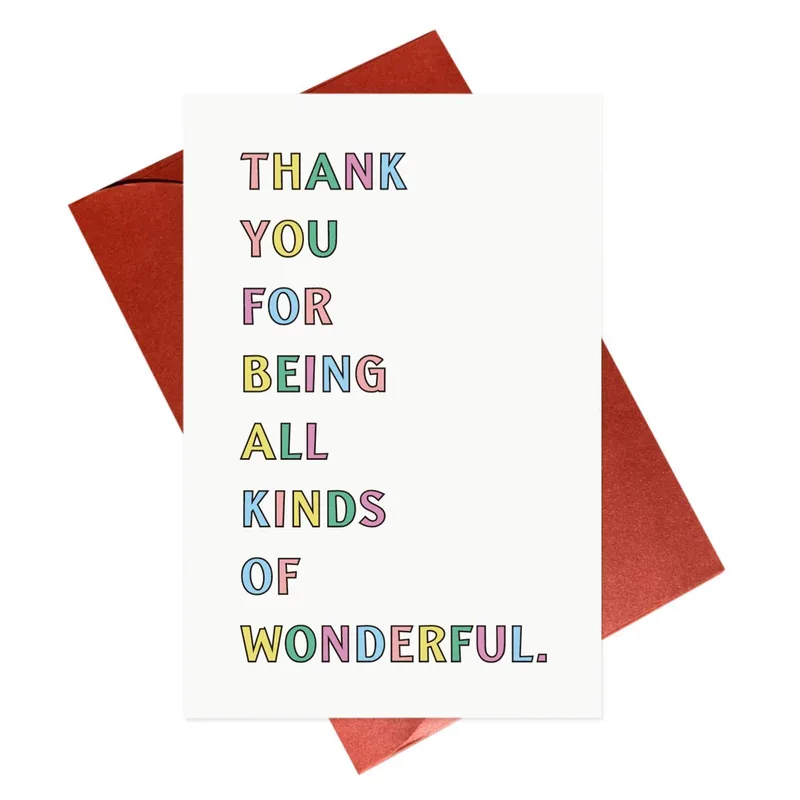 Wonderful Thank You Card