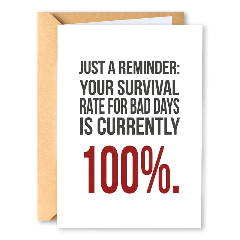 Bad Day Support Card – Greeting Card in black