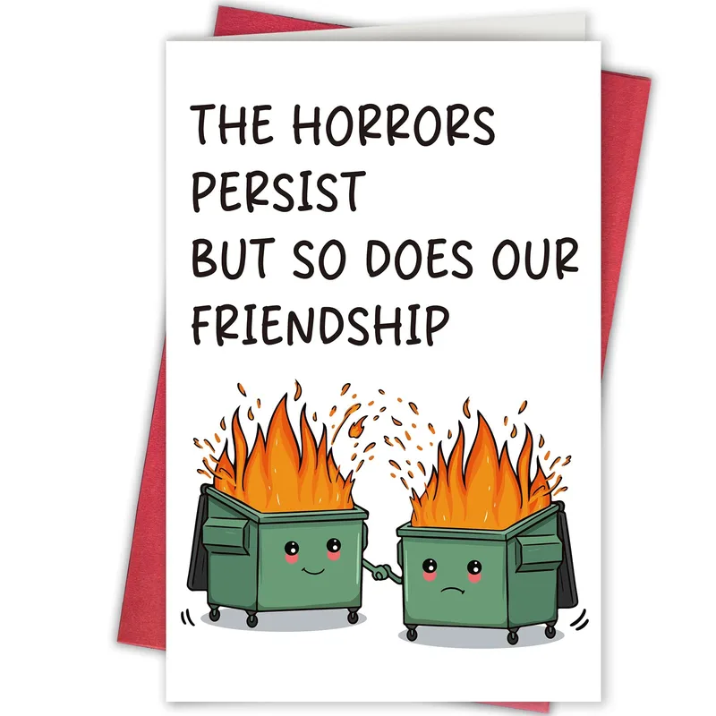 Dumpster Fire Friendship Card for Your Best Friend