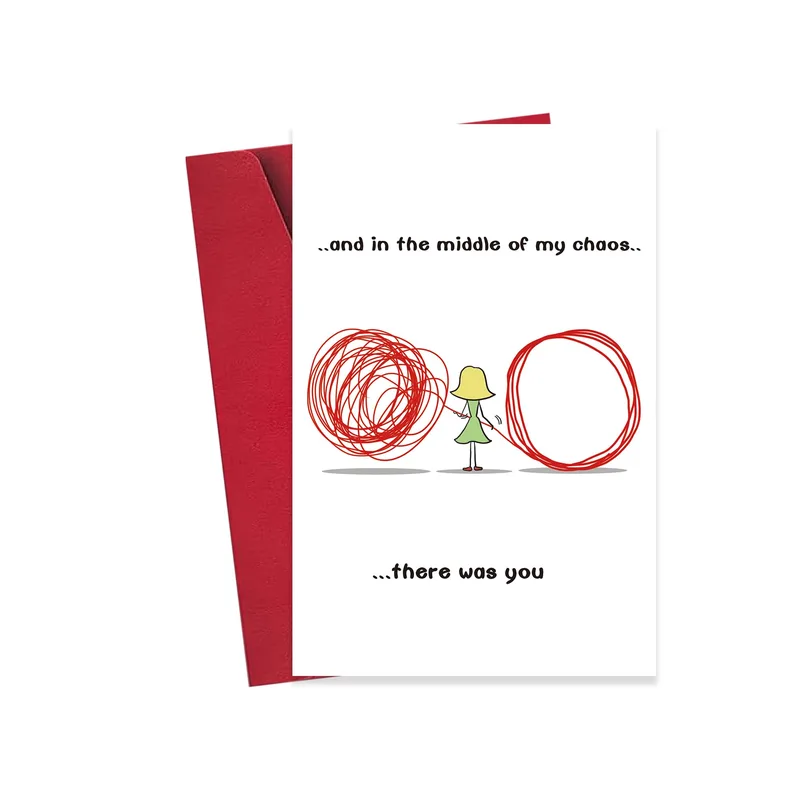 Middle of My Chaos Card: A Thank You That Untangles