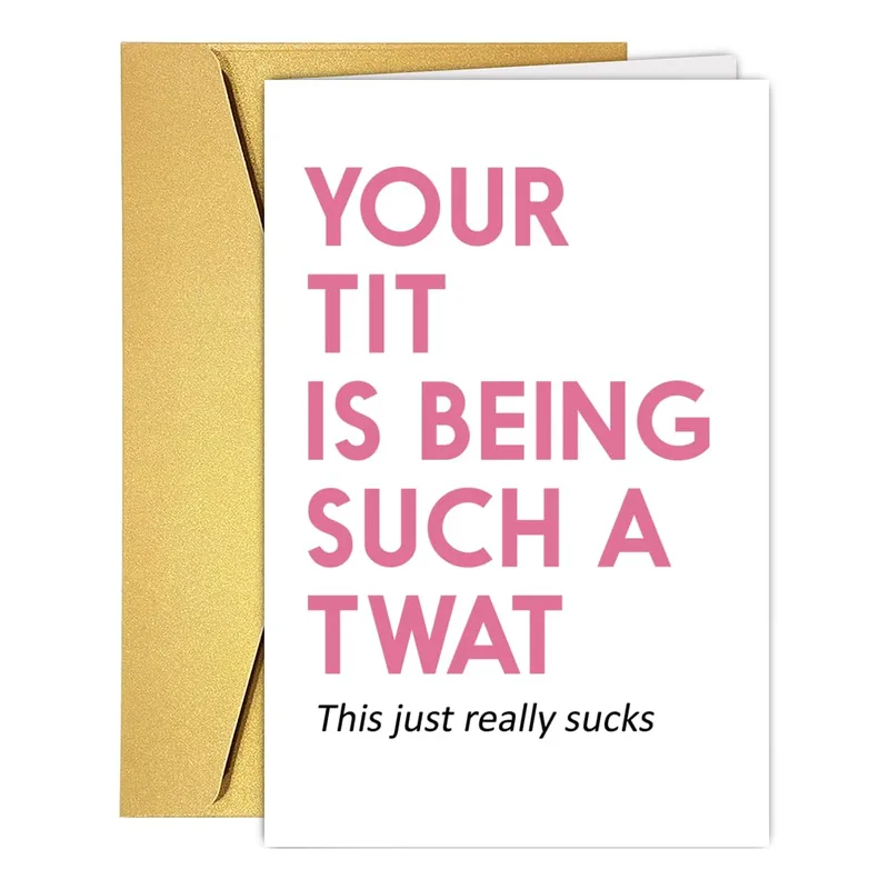 Cancer Sympathy Card: Bold Pink Text With a Blunt Message
