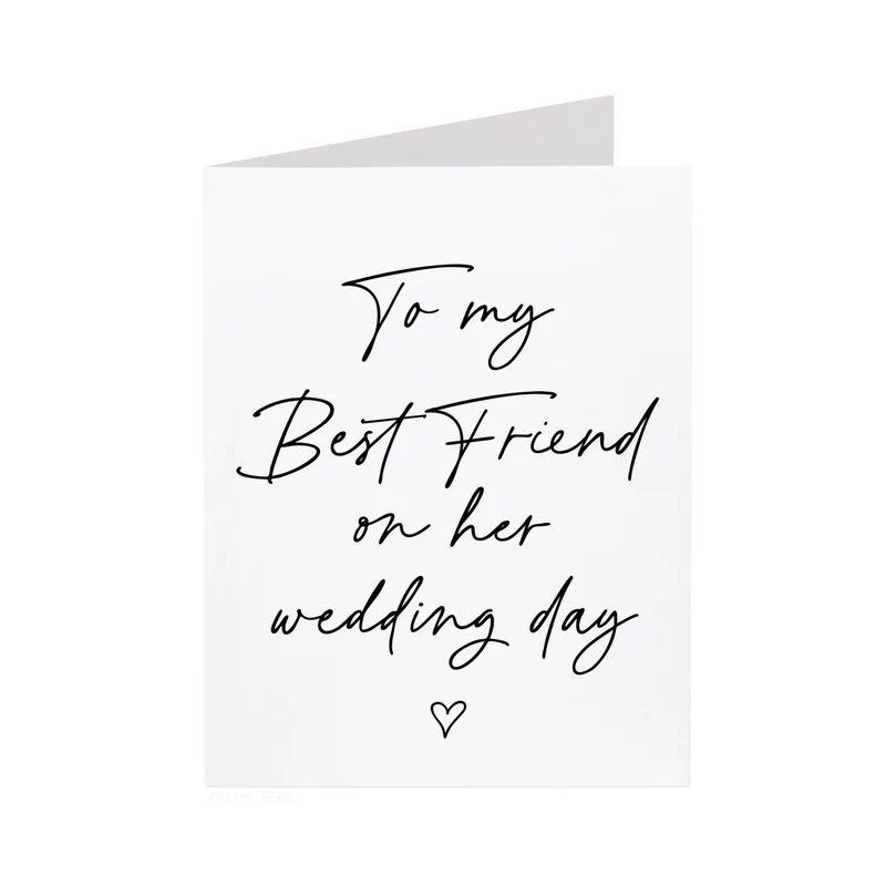 Bride Best Friend Card: A Heartfelt Wedding Day Note