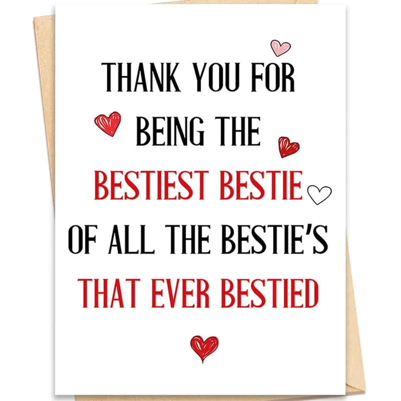 Thank You Bestie Card: A Funny Thank-You for Your Best Friend