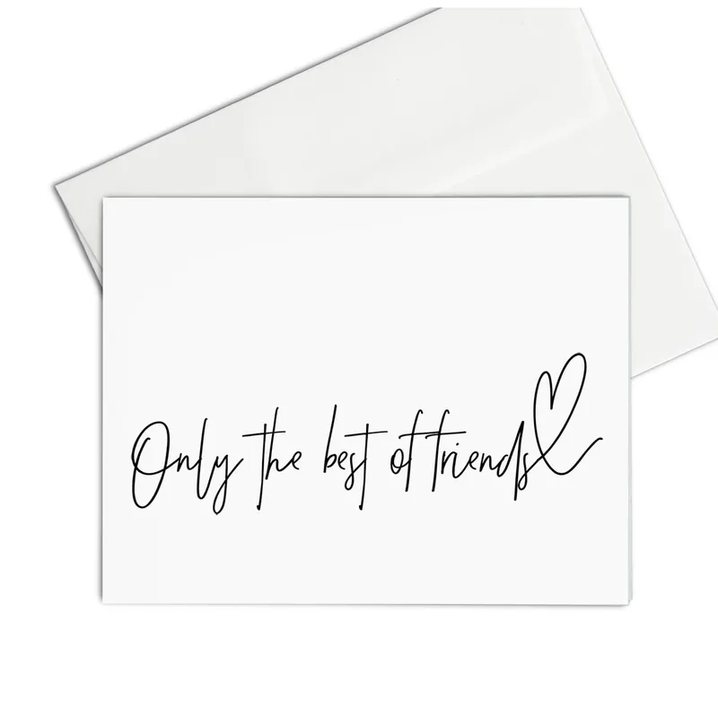 Best Friends Card: Only the Best of Friends with a Heart