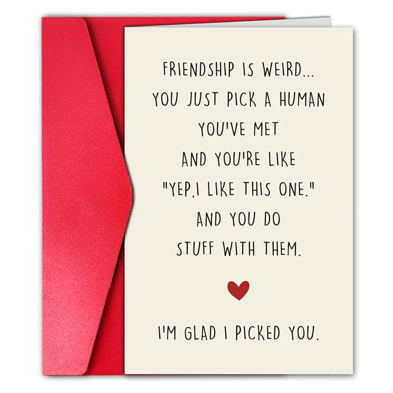 Friendship Is Weird Card: A Soft Note to Your Best Friend