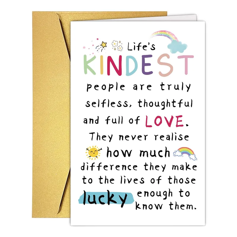 Selfless Friend Thank You Card for Kind Hearts
