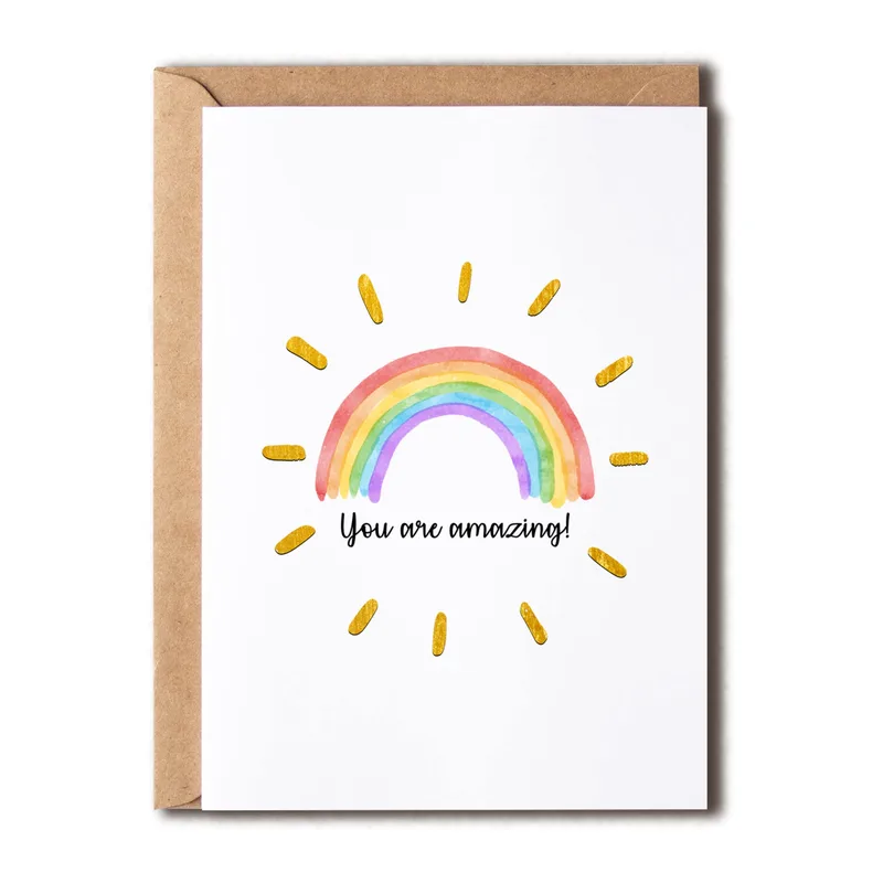 Rainbow Sunshine Card: A Bright Note That Says You Are Amazing