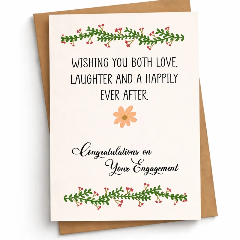 Wishing You Both Card for an Engaged Couple