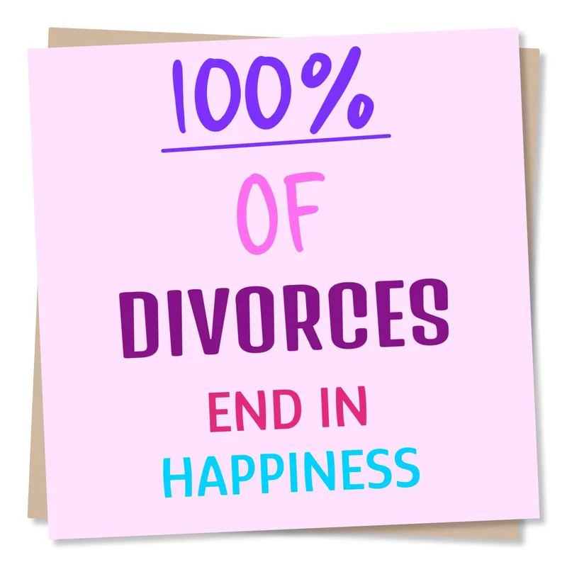Of Divorces End Card: Funny Happy Divorce Card for a Friend