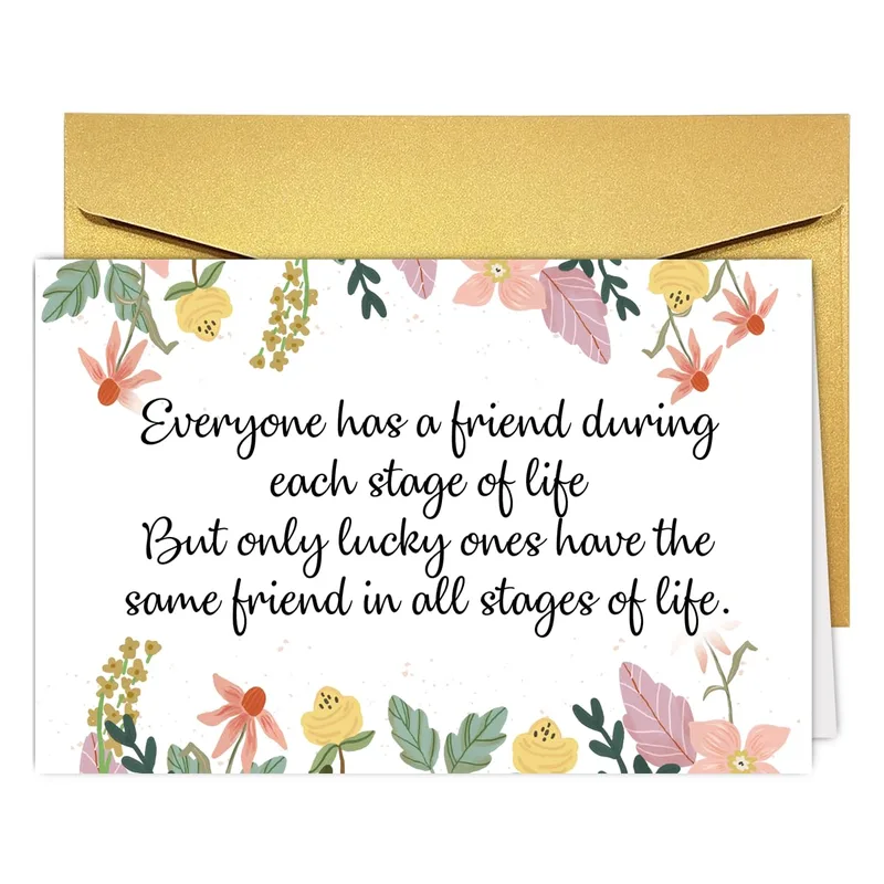 Lifelong Friend Card: A Floral Note for Your Forever Friend