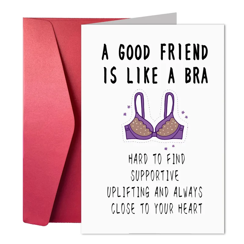 Friend Like a Bra Card: A Funny Pick-Me-Up