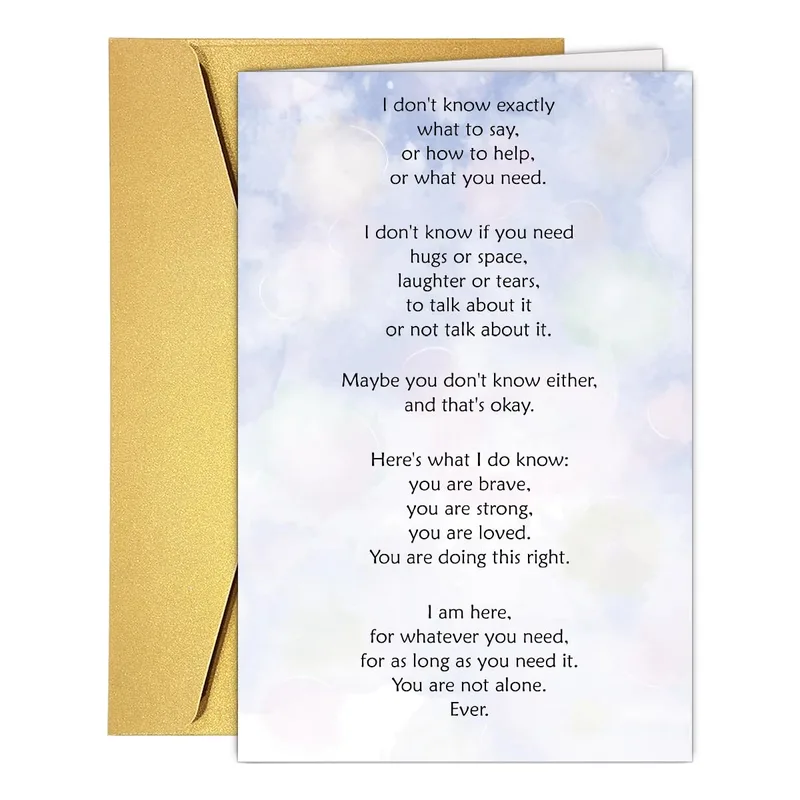 Soft Blue Watercolor Background Card for Someone Grieving