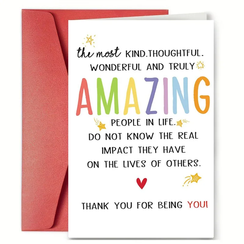 Impact on Others Thank You Card: Rainbow Praise for Kind People