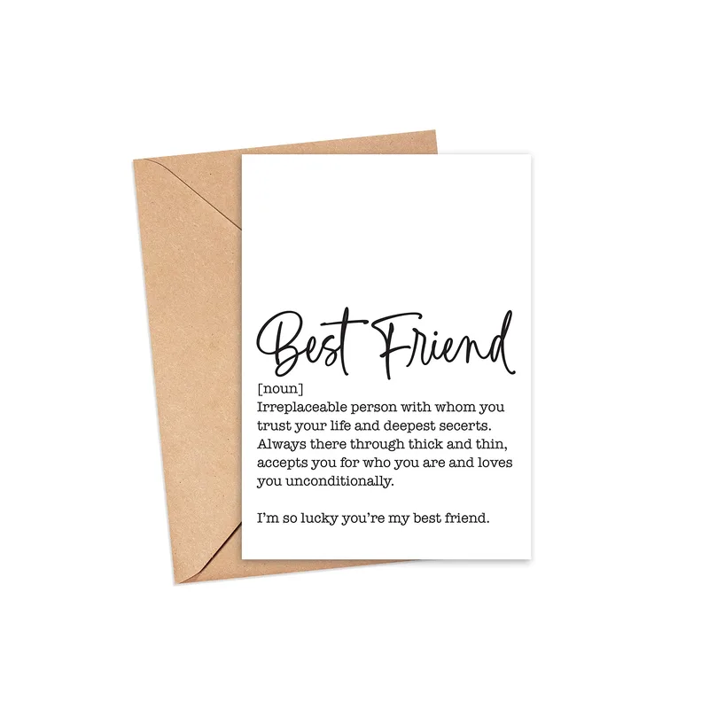 Lucky to Have You Card: A Best Friend Dictionary Entry