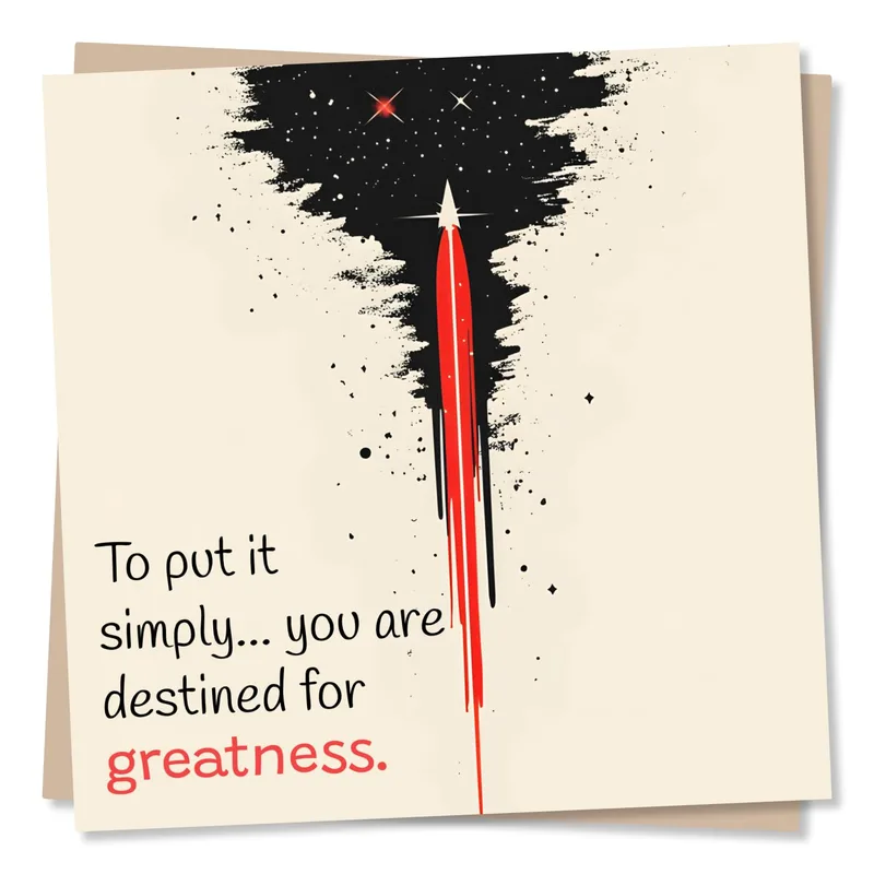 Destined for Greatness Card – Greeting Card in black