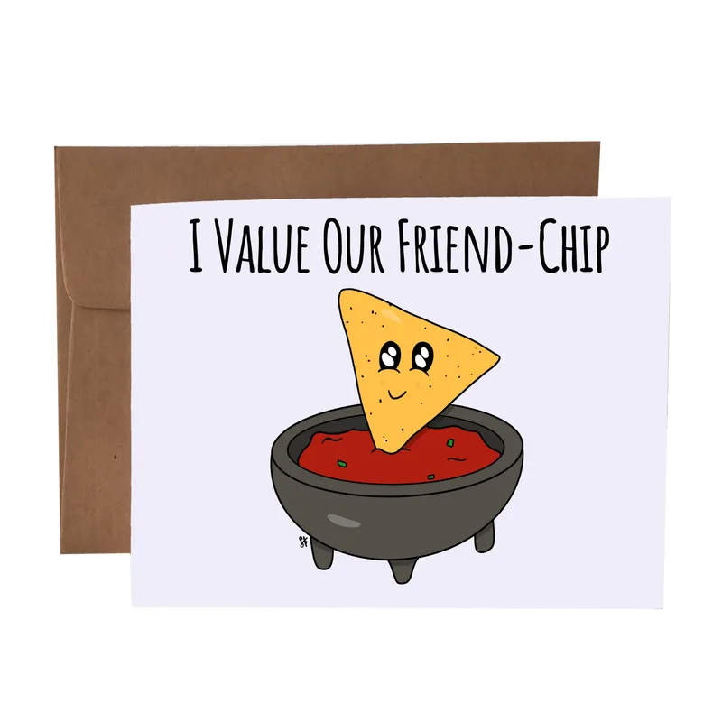 Friend Chip Card: A Pun for Your Favorite Snack Pal