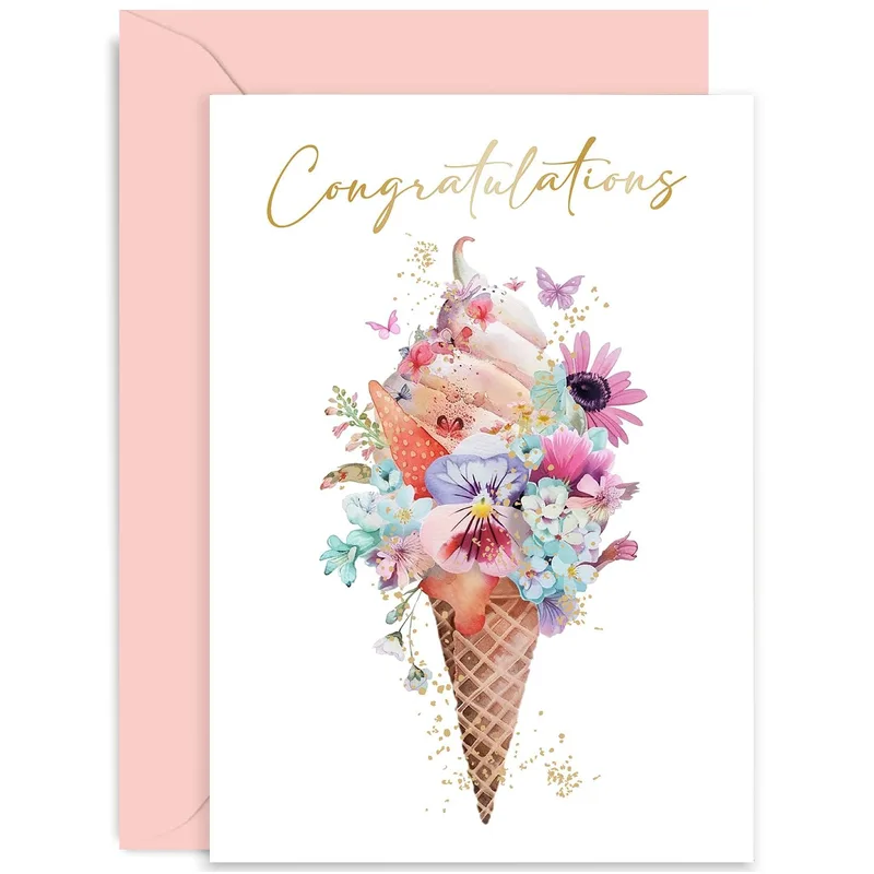 Ice Cream Congrats Card for a Special Friend