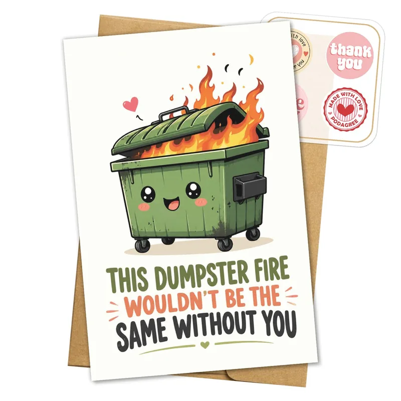 Friend Dumpster Fire Card: A Funny Way to Say You Matter