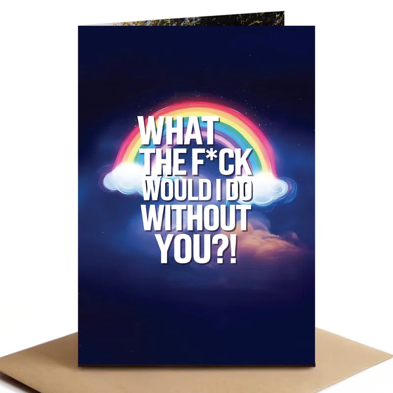 What The F Ck Card: Rainbow Thank You for Your Favorite Person