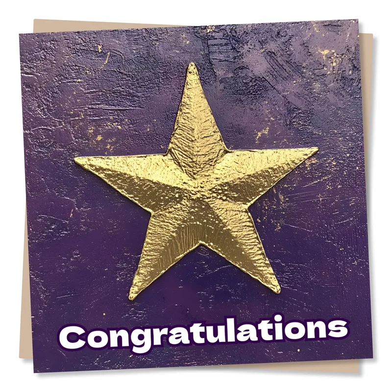 Congratulations Gold Star Card for Every Win