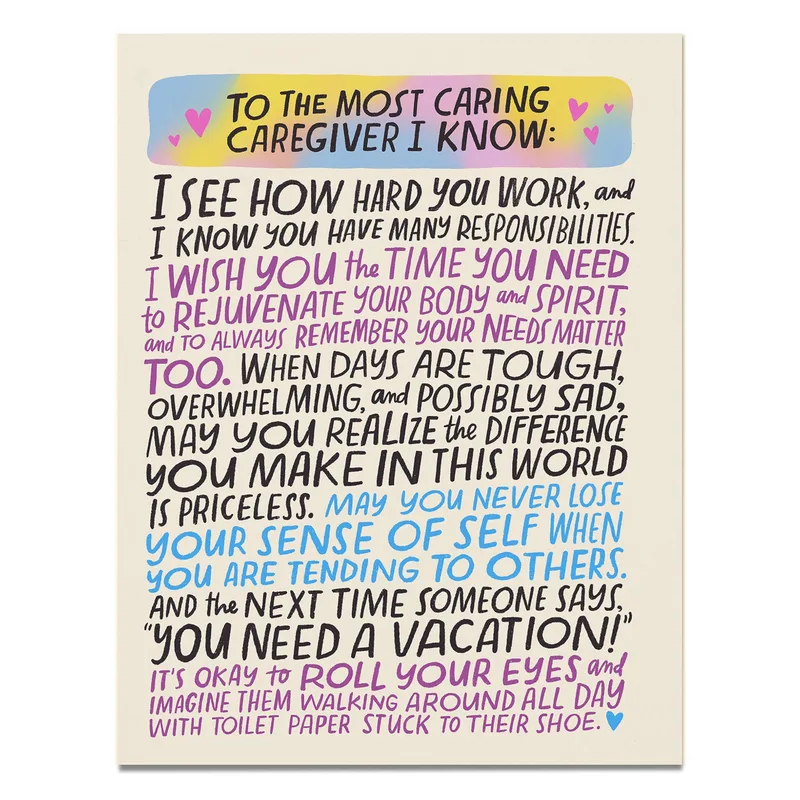 To the Most Caring Card for the Caregiver in Your Life
