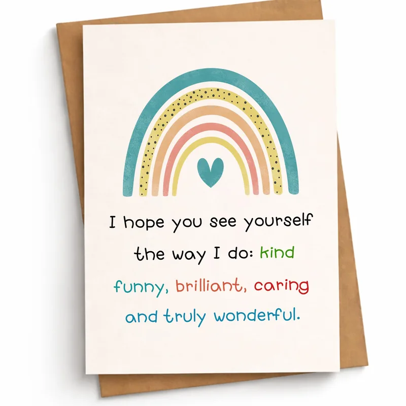 Rainbow Friendship Card: Words to Lift Someone Up
