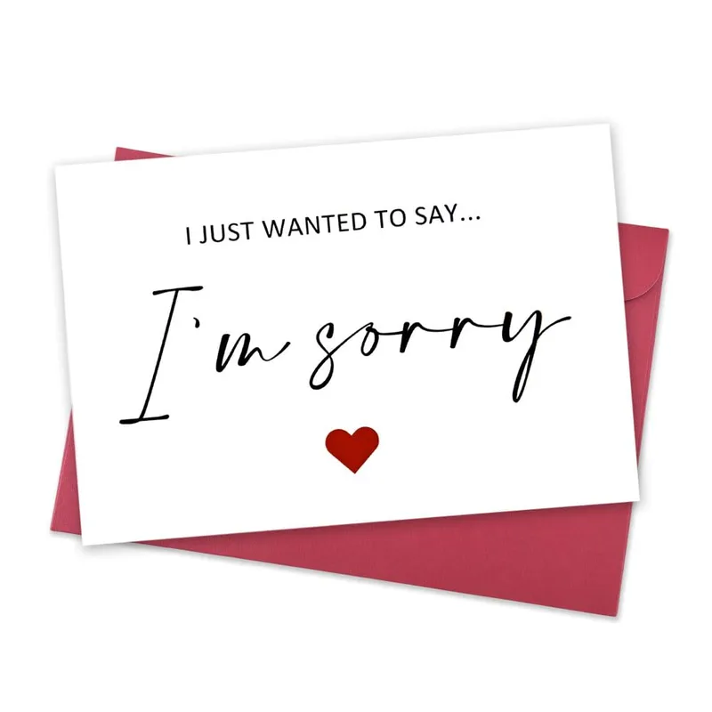 Just Wanted to Say Sorry Card: A Simple Apology in Script