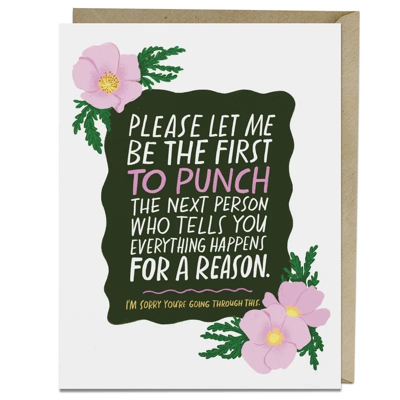Sympathy for Friend Card: Please Let Me Punch Them