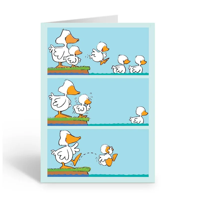 Mother Duck Card: a little push, a big lesson