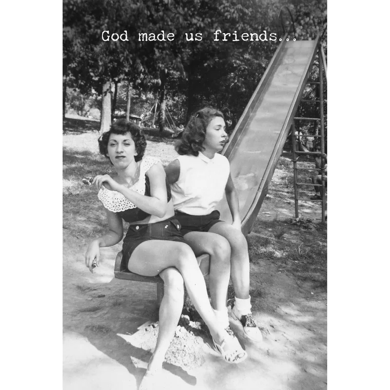 Best Friend Card with a Vintage Black and White Photo