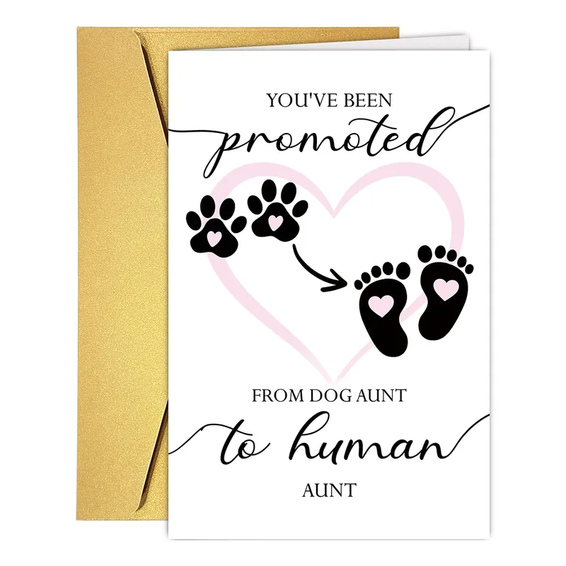 Human Aunt Card for Pregnancy Announcement and New Baby Reveal