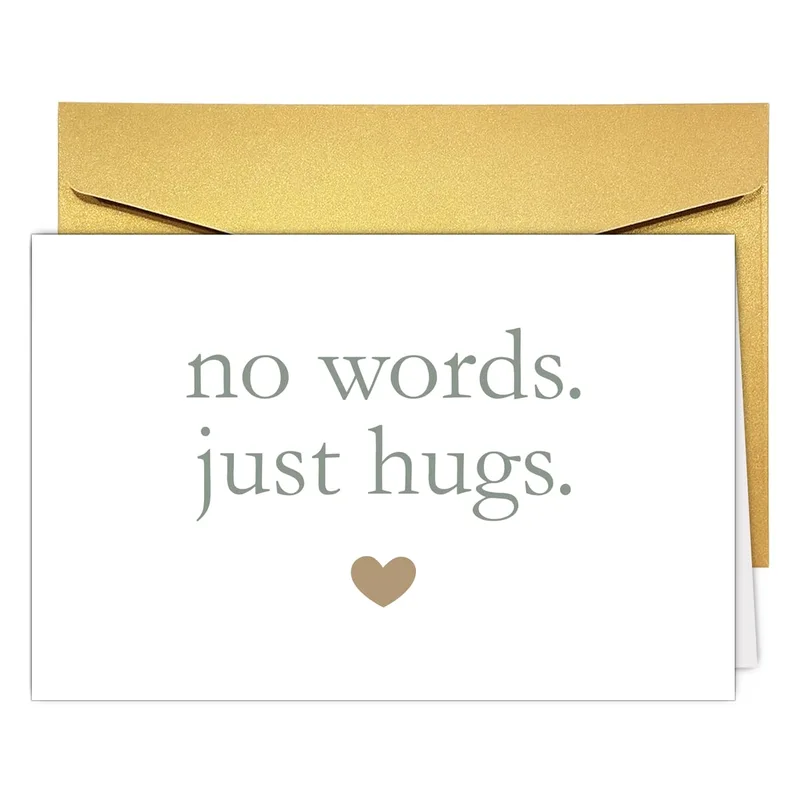 No Words Just Hugs Card for Sympathy and Comfort