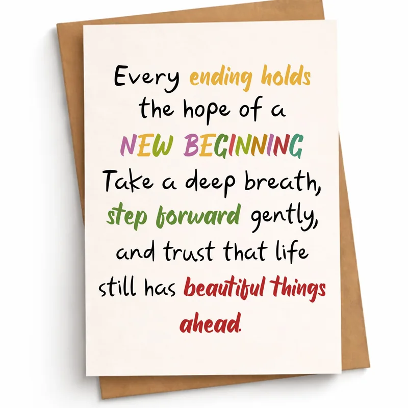 Hope After Ending Card for New Beginnings and Encouragement