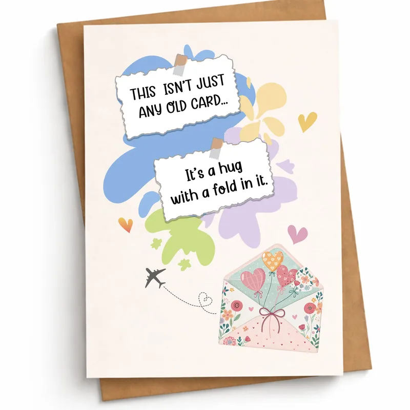 Colorful Envelope Thinking of You Card – Greeting Card in natural
