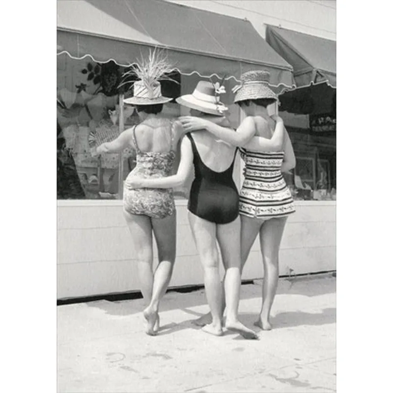 Bathing Beauties Window Shopping Card for Best Friends