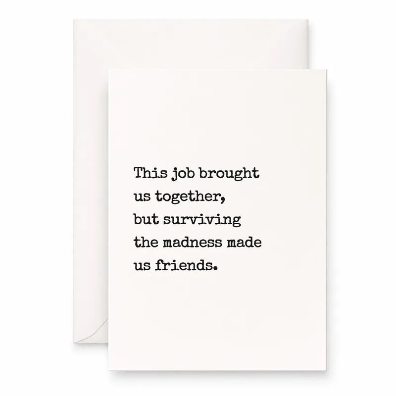 This Job Brought Card for Coworker Friendship Keepsake