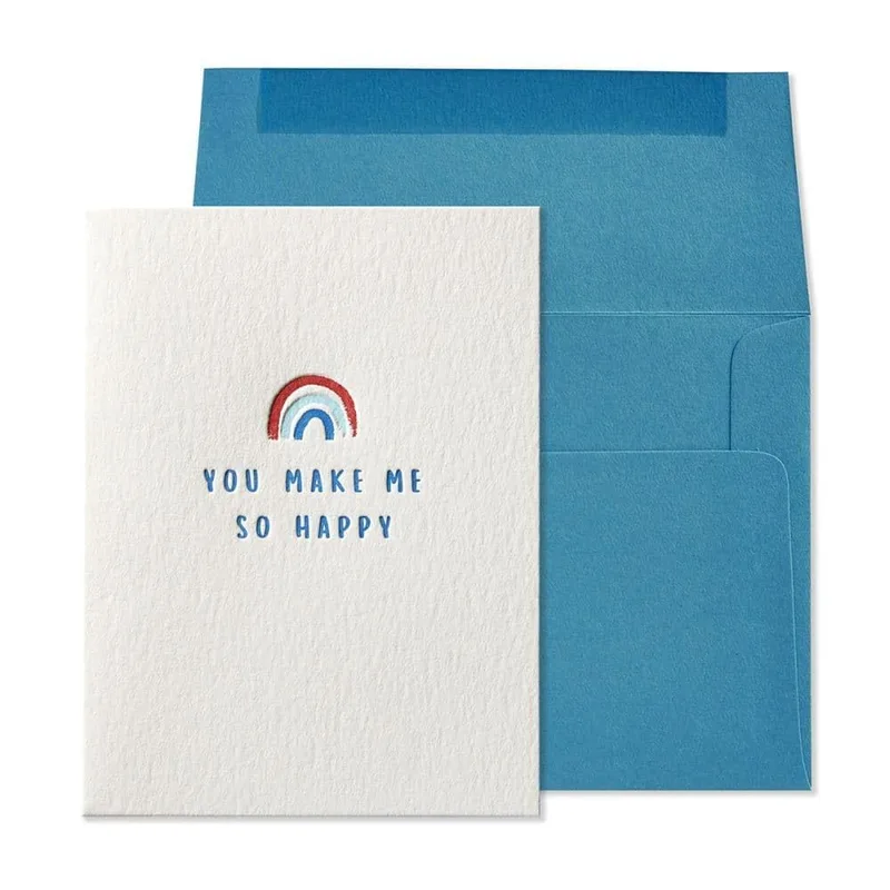 Icon Blue Envelope Love Card: A Rainbow So Happy Friendship Greeting