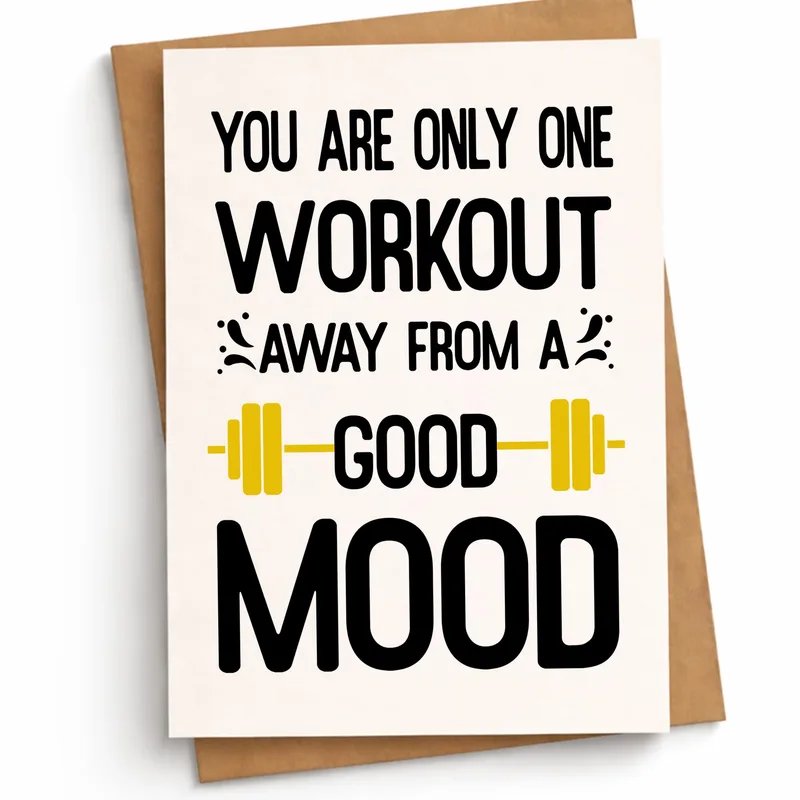 Black Bold Gym Encouragement Card You Are Only One Workout