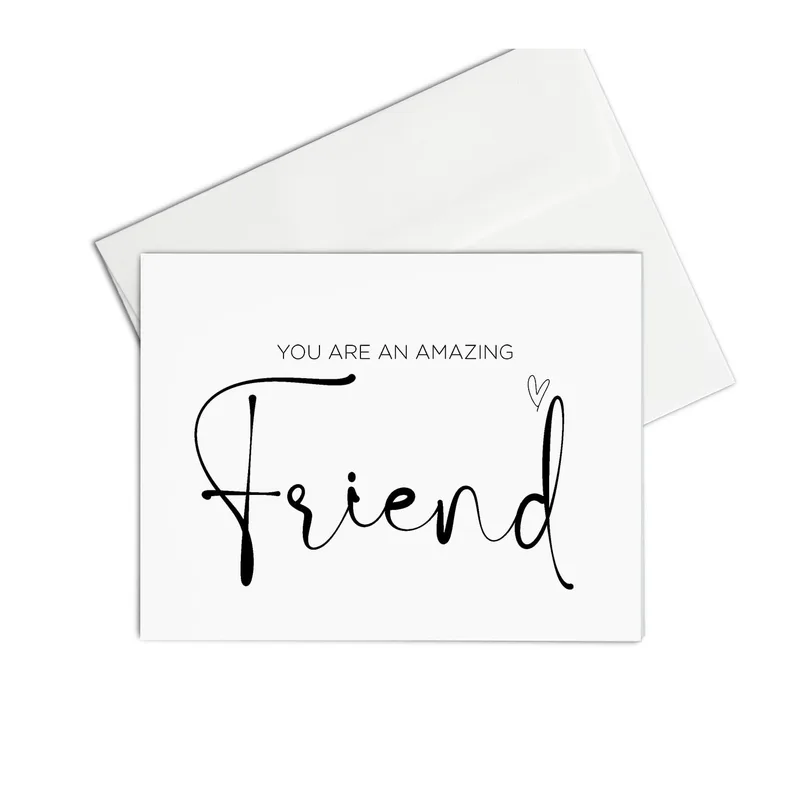 Script Friend Card Friendship Card for Supporting Besties