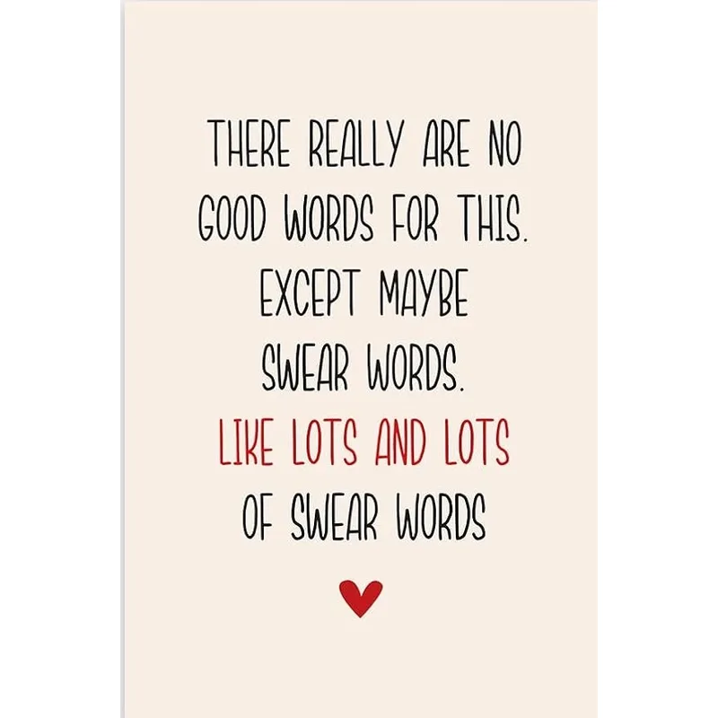 Swear Words Sympathy Card for When Words Fail