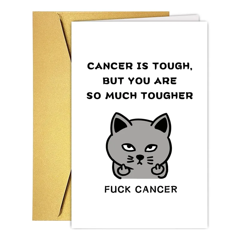 Tougher Than Cancer Card: A Cheeky Cat Gets the Last Word